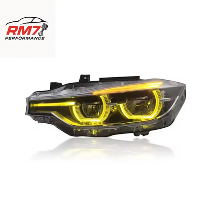 LED Scheinwerfer für BMW 3er F30/F35 (2013–2019) – Plug & Play mit weiß/gelbem Tagfahrlicht & dynamischem Blinker
