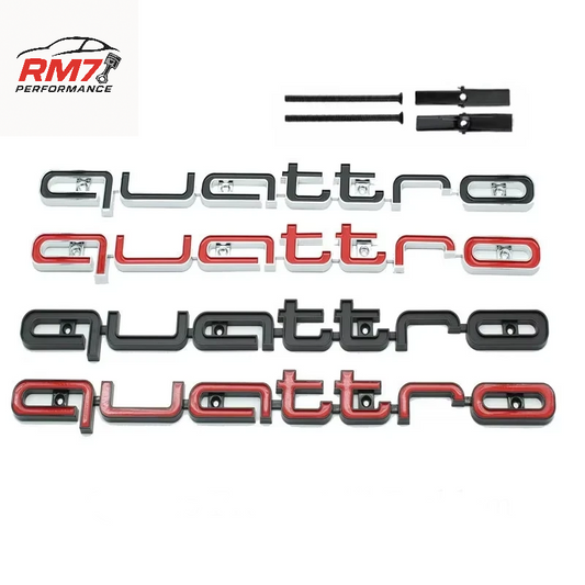 3D Quattro Emblem für Audi – Kühlergrill-Abzeichen aus ABS für A3 A4 A5 A6 A7 A8 Q3 Q5 Q7 S-/RS-Modelle