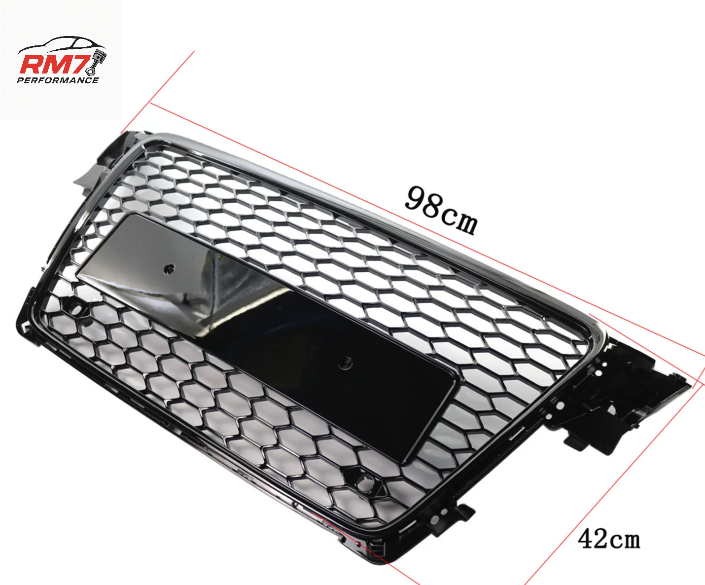 Frontstoßstange Wabengrill für Audi A4 B8 8T/S4 (2008–2012) – RS4-Look, glänzend schwarz, Tuning-Kühlergrill