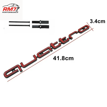 3D Quattro Emblem für Audi – Kühlergrill-Abzeichen aus ABS für A3 A4 A5 A6 A7 A8 Q3 Q5 Q7 S-/RS-Modelle