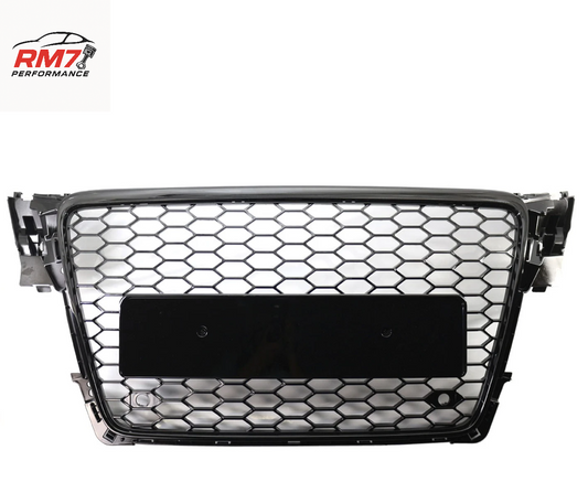 Frontstoßstange Wabengrill für Audi A4 B8 8T/S4 (2008–2012) – RS4-Look, glänzend schwarz, Tuning-Kühlergrill